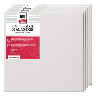 20 x 20 cm podobrazie bawełniane Basso, 5 sztuk