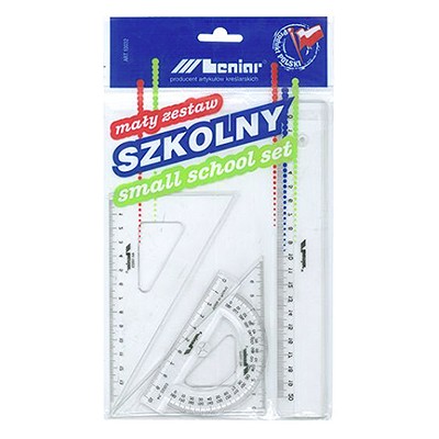 Mały komplet akcesoriów do geometrii, Leniar