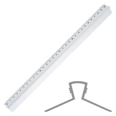 Aluminiowa linijka szkolna z uchwytem 30 cm, Leniar