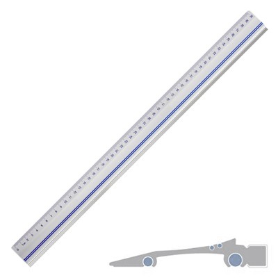 Aluminiowa linijka do cięcia 50 cm, Leniar