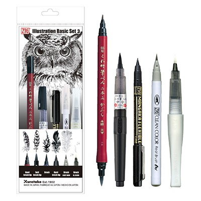 Inktober Illustration set 3 Kuretake, 5 elementów