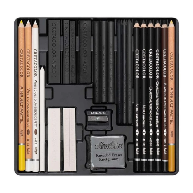 Zestaw szkicowy Wolf Box Cretacolor, 25 elementów