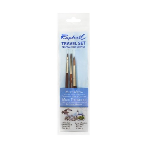Pędzle Precision Travel Set 2 Raphael, 3 szt.