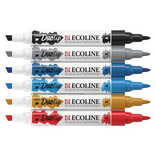 Pisaki Ecoline Duo Tip – Urban Landscape, 6 kol.
