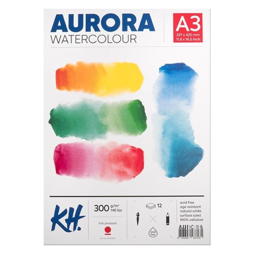 Blok do akwareli Aurora HP, A3, 300 g, 12 ark.