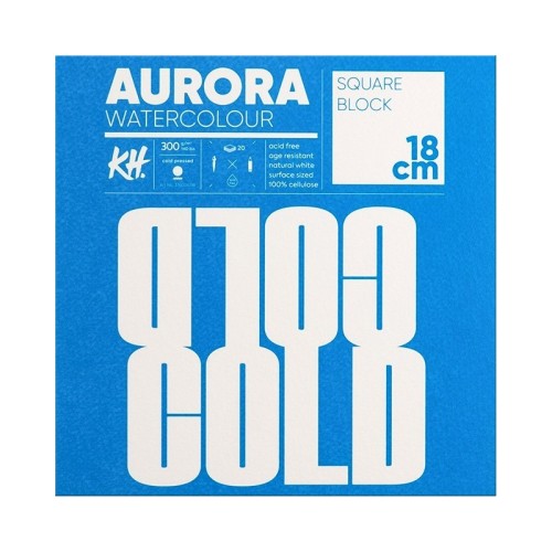 Blok akwarelowy Cold RAW Aurora, 18 x 18 cm, 20 ark.