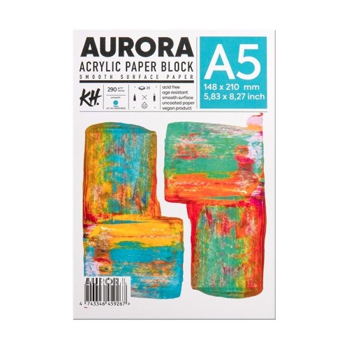 Blok do farb akrylowych Aurora A5, 290 g, 20 ark.