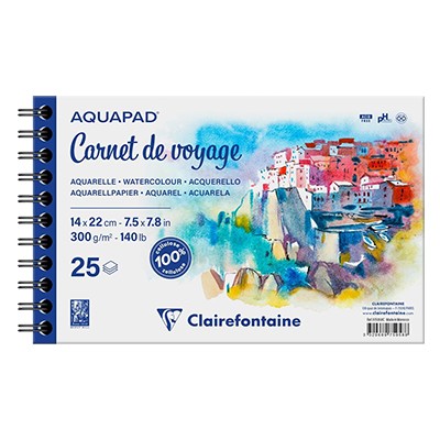 Blok akwarelowy na spirali Aquapad, 25 ark. 14 x 22 cm