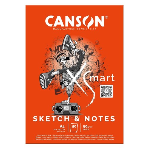 Blok XSmart Sketch &amp; Notes A4, 50 ark. 90 g/m²