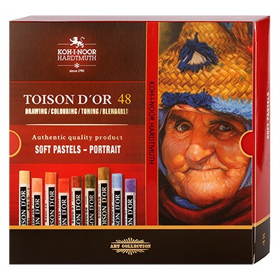 Pastele suche Koh-i-Noor - portret, zestaw 48 kolorów
