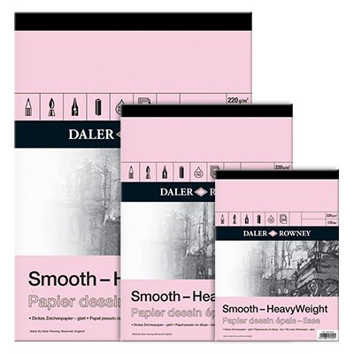 Blok rysunkowy Daler Rowney - Smooth, 25 kartek A2, 220g
