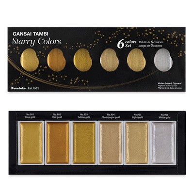 Farby akwarelowe Gansai Tambi, Starry Colors, 6 kol.