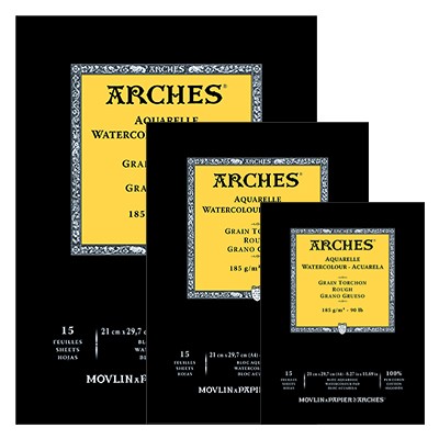 Arches - gruboziarnisty blok akwarelowy A4, 185 g, 15 ark.