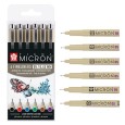 Pisaki Pigma Micron 05 Basic Colors, 6 szt.
