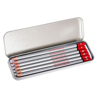 Zestaw ołówków w etui Hahnemuhle, 6 sztuk