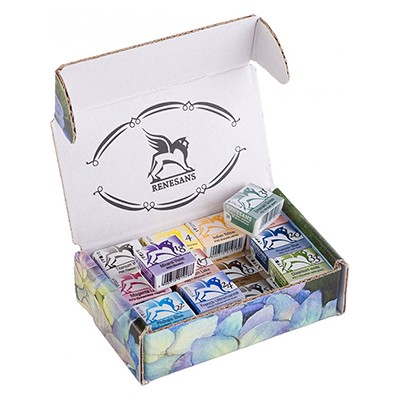 Akwarele Eco-Box Renesans półkostki, zestaw 24 kol.