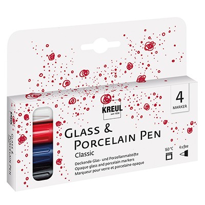 Pisaki Classic Glass &amp; Porcelain Kreul, 4 kolory