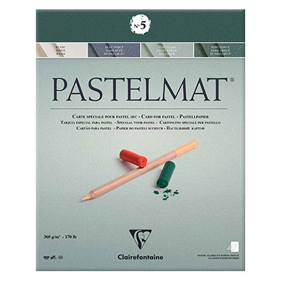 Pastelmat green tones, blok do pasteli Clairefontaine, 24/30 cm