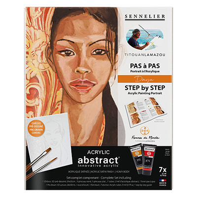 Dayu – farby akrylowe Abstract 7 x 21 ml + akcesoria