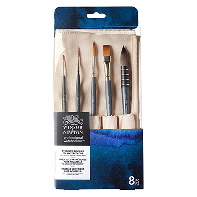 Zestaw pędzli Professional Watercolour W&amp;N, 8 sztuk