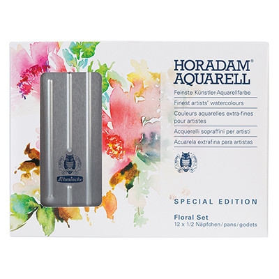 Zestaw akwareli Horadam Floral Set, 12 półkostek