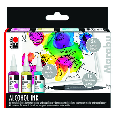 Tusze alkoholowe Flower Alkohol Ink Marabu, 3 x 20 ml