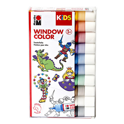 Favourites, farby witrażowe Window Color Marabu 10 x 25 ml