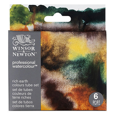 Rich Earth Colours, akwarele Professional W&amp;N, 6 x 5 ml