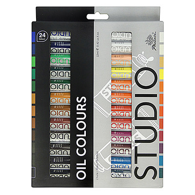 Farby olejne Studio Phoenix, zestaw 24 x 12 ml