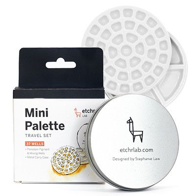Porcelanowa paleta Mini Travel Set Etchr Lab, 37 komór