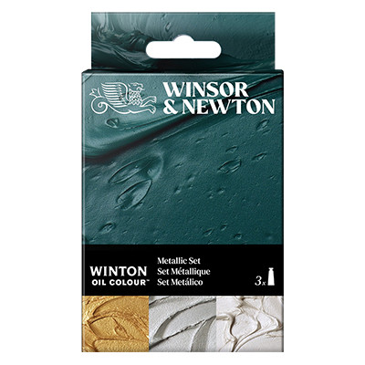Metallic Set, farby olejne Winton W&amp;N 3 x 37 ml