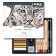 Zestaw rysunkowy Brown Tones Set Lyra, 25 elem.