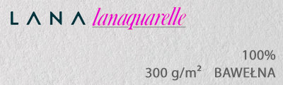 Papier do akwareli Lanaquarelle R, 300g/m² 56 x 76 cm, 5 ark.