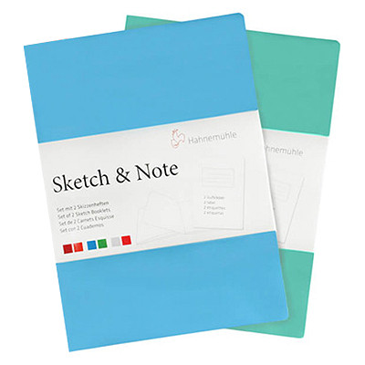 Sketch &amp; Note szkicowniki Hahnemuhle Blue/Green A5, 2 sztuki