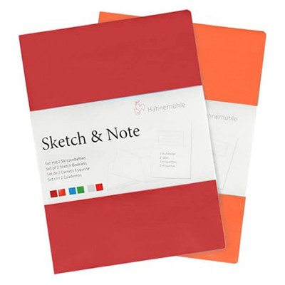 Sketch &amp; Note szkicowniki Hahnemuhle Red/Orange A6, 2 sztuki
