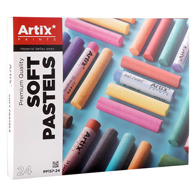 Zestaw suchych pasteli Artix, 24 kolory
