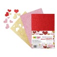 Naklejki piankowe, Brokat Hearts, Happy Color A5