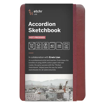 Szkicownik Accordion Sketchbook Etchr HP, 220 g/m, 9.5 x 14.5 cm