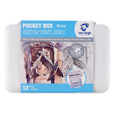 Muted – zestaw akwareli Van Gogh Pocket Box, 12 kol.