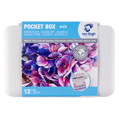 Violets – zestaw akwareli Van Gogh Pocket Box, 12 kol.