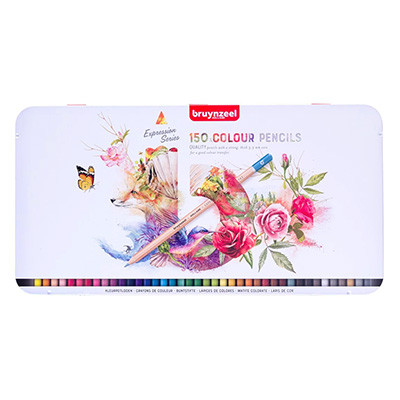 Kredki Expression Bruynzeel metalowe etui, 150 kolory