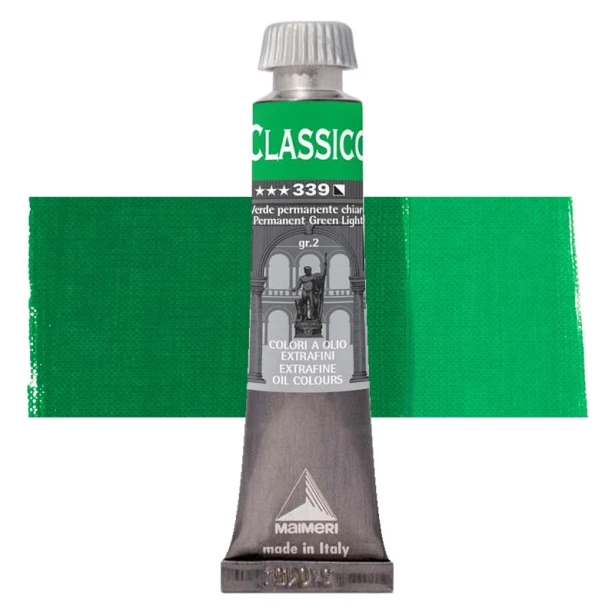 339 Permanent Green Light, farba olejna Classico 20 ml