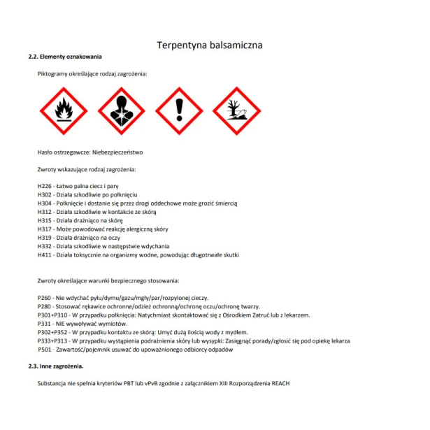 Terpentyna balsamiczna, 150 ml