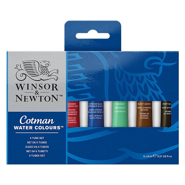 Farby akwarelowe Cotman w tubkach, zestaw 6x 8ml