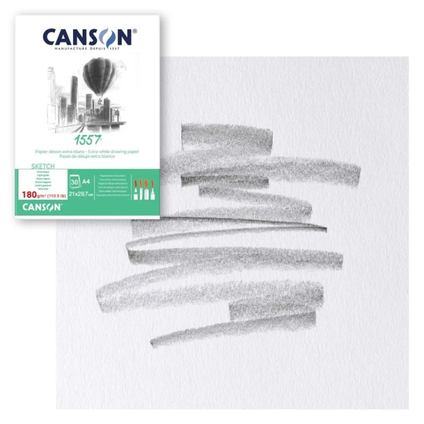 Blok rysunkowy Canson 1557, 30 kartek A4, 180g