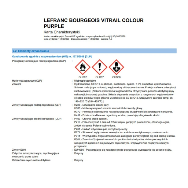 350 Purple, Vitrail Lefranc &amp; Bourgeois