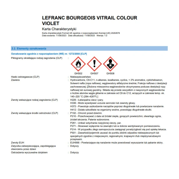 601 Violet, Vitrail Lefranc &amp; Bourgeois