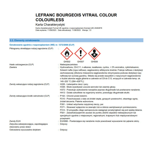 010 Colourless, Vitrail Lefranc &amp; Bourgeois