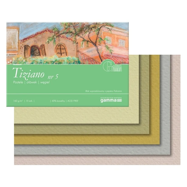 Blok do pasteli Tiziano nr 5, 22,5 x 32,5 cm, 15 ark.