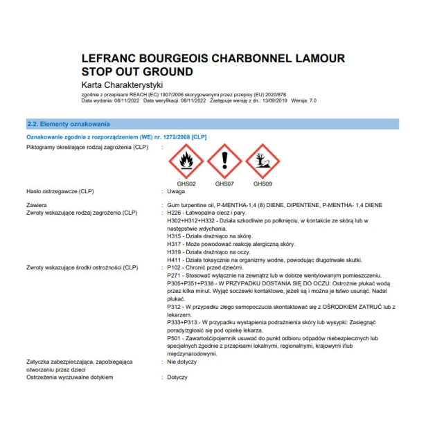 Lamour, kryjący werniks ochronny czarny, 250ml